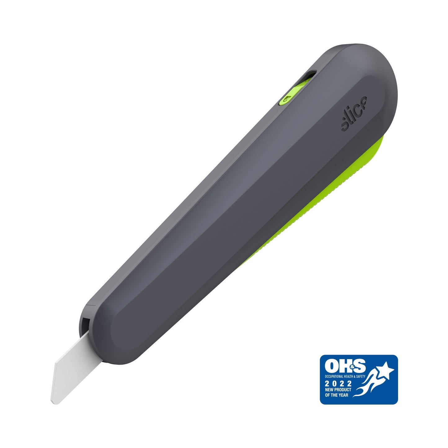 Cutter autorretráctil con mango tipo gatillo